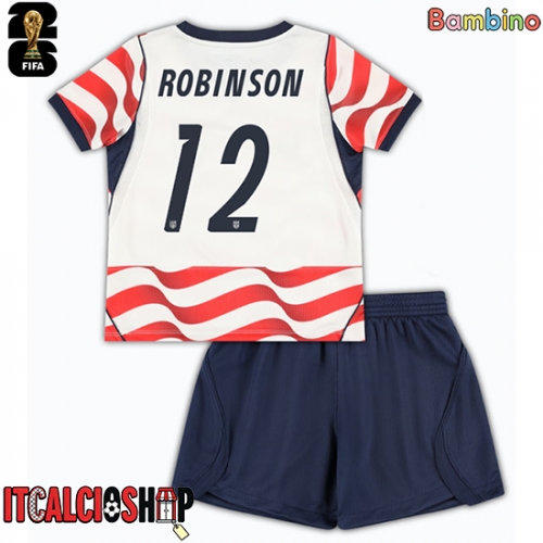 Stati Uniti Miles Robinson #12 Prima Maglia Bambino Mondiali 2026 Manica Corta (+ Pantaloni corti)